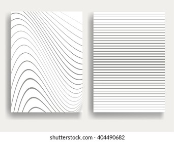 Abstract Geometric Stripe Pattern. Linear background in gray color. Vector.