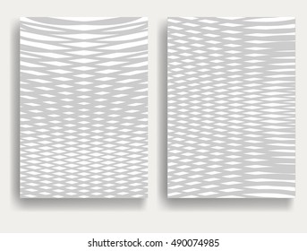 Abstract Geometric Stripe Pattern. Linear Background in gray color. Vector.