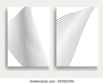 Abstract Geometric Stripe Pattern. Linear background in gray color. Vector.
