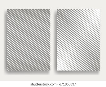 Abstract Geometric Stripe Pattern. Linear texture in gray color. Vector.