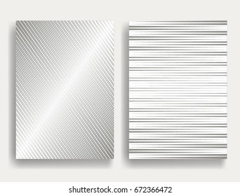Abstract Geometric Stripe Pattern. Linear texture in gray color. Vector.