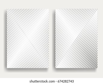 Abstract Geometric Stripe Pattern. Linear backgrounds in gray color. Vector.
