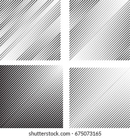 Abstract Geometric Stripe Pattern. Linear backgrounds in black color. Vector.