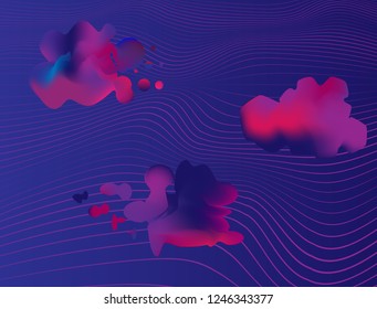 Abstract Geometric Stripe Pattern with liquid shapes . Linear backdrop . trendy Colorful background . Poster, brochure geometric design .
 Vector.