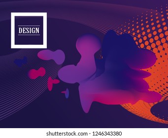 Abstract Geometric Stripe Pattern with liquid shapes . Linear backdrop . trendy Colorful background . Poster, brochure geometric design .
 Vector.