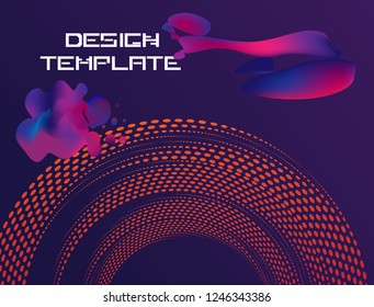 Abstract Geometric Stripe Pattern with liquid shapes . Linear backdrop . trendy Colorful background . Poster, brochure geometric design .
 Vector.