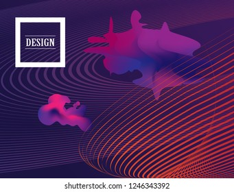 Abstract Geometric Stripe Pattern with liquid shapes . Linear backdrop . trendy Colorful background . Poster, brochure geometric design .
 Vector.