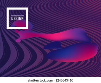 Abstract Geometric Stripe Pattern with liquid shapes . Linear backdrop . trendy Colorful background . Poster, brochure geometric design .
 Vector.