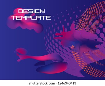 Abstract Geometric Stripe Pattern with liquid shapes . Linear backdrop . trendy Colorful background . Poster, brochure geometric design .
 Vector.