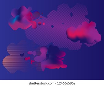 Abstract Geometric Stripe Pattern with liquid shapes . Linear backdrop . trendy Colorful background . Poster, brochure geometric design .
 Vector.