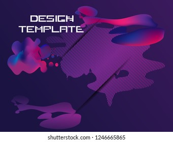 Abstract Geometric Stripe Pattern with liquid shapes . Linear backdrop . trendy Colorful background . Poster, brochure geometric design .
 Vector.