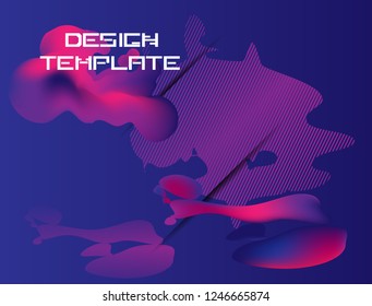 Abstract Geometric Stripe Pattern with liquid shapes . Linear backdrop . trendy Colorful background . Poster, brochure geometric design .
 Vector.