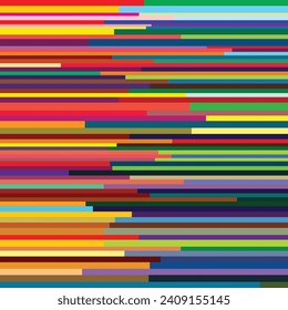 Abstract geometric striped colorful background; Hot colored stripes and cold colored stripes