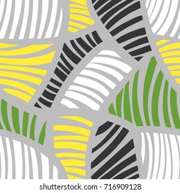 Abstract geometric striped colorful pattern. Seamless vector background