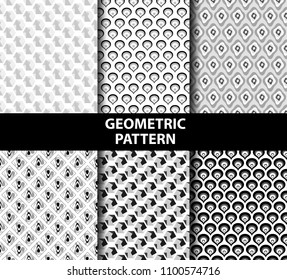 Abstract geometric striped pattern with colorful rhombus and color palette