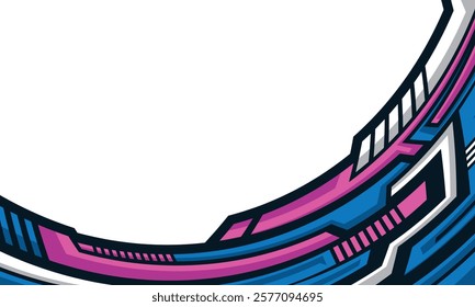 Abstract geometric stripes background for car wrap racing vinyl sticker