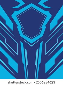 Abstract geometric stripes blue background for sublimation jersey