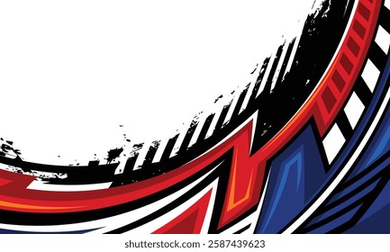 Abstract geometric stripes modern racing background for car wrap vinyl decal