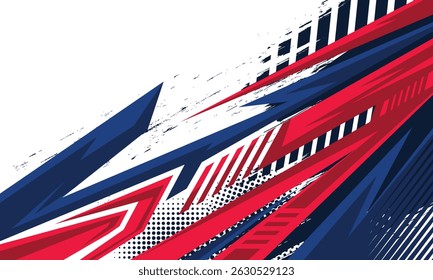 Abstract geometric stripes racing background for car wrap decal