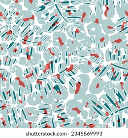 Abstract Geometric Stripes Seamless Pattern Messy Scattered Lines Stylish Trendy Fashion Colors Vector Design Perfect for Allover Fabric Print or Wall Paper Monochrome Sky Blue Tones paisley backgroun