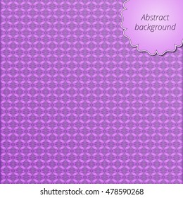 Abstract geometric style backdrop. Purple hue. Applicable for banner, brochure, card, business, invitation, poster, presentation, wrapping and postcard. Vector illustration.
