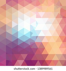 Abstract geometric style background. Beige, purple colors. Vector illustration