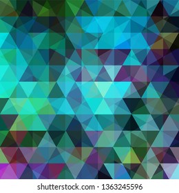 Abstract geometric style background. Blue, green colors. Vector illustration