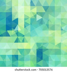 Abstract geometric style background. Blue, green colors. Vector illustration