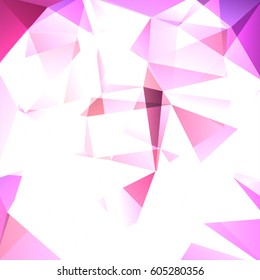 Abstract geometric style background.   business background  Vector illustration. Pink, white colors. 