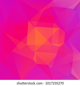 Abstract geometric style background. Pink, orange colors. Vector illustration