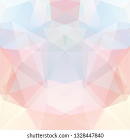 Abstract geometric style pastel background. Pink, blue, yellow, white colors. Vector illustration