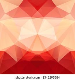 Abstract geometric style background. Red, orange colors. Vector illustration