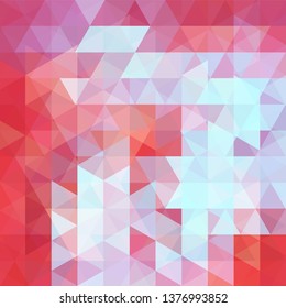 Abstract geometric style background. Red, blue colors. Vector illustration
