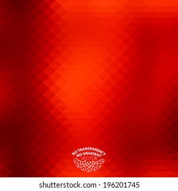 Abstract geometric style background with vibrant red color tones