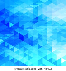 Resumen de fondo de estilo geométrico con tonos de color azul intenso