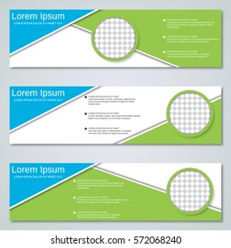 Abstract geometric style banners vector templates