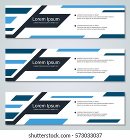 Abstract geometric style banners vector templates