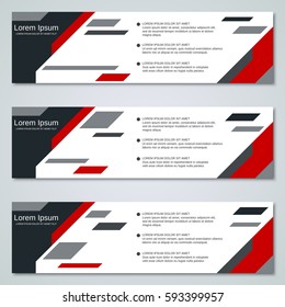 Abstract geometric style banners vector templates