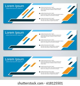 Abstract geometric style banners vector templates collection