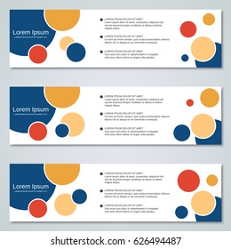 Abstract geometric style banners vector templates collection