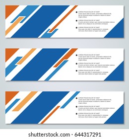 Abstract geometric style banners vector templates collection