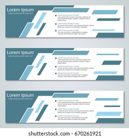 Abstract geometric style banners vector templates collection