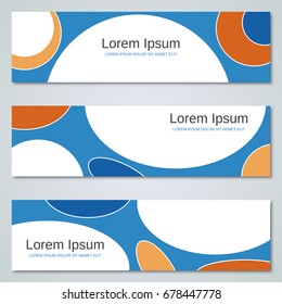 Abstract geometric style banners vector templates collection