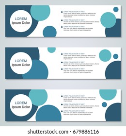 Abstract geometric style banners vector templates collection