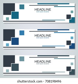 Abstract geometric style banners vector templates collection
