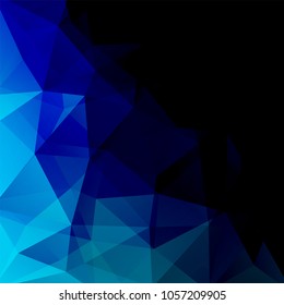 Abstract geometric style blue background. Blue, black colors. Vector illustration