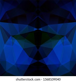Abstract geometric style blue background. Dark blue business background Vector illustration