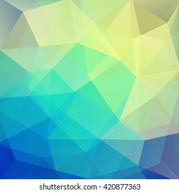 Abstract geometric style blue background.  Green business background  Vector illustration
