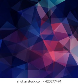 Abstract geometric style blue background.  Dark business background  Vector illustration