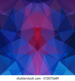 Abstract geometric style blue background.  Vector illustration
